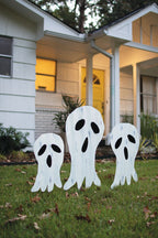 Set of 3 Corrugated Ghosts Yard Art