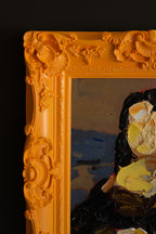 SET OF THREE FRAMED ACRYLIC PORTRAIT PAINTINGS
