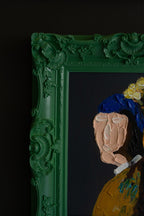 SET OF THREE FRAMED ACRYLIC PORTRAIT PAINTINGS