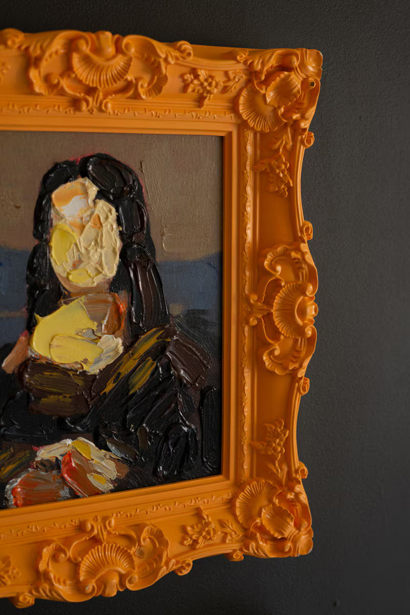 SET OF THREE FRAMED ACRYLIC PORTRAIT PAINTINGS