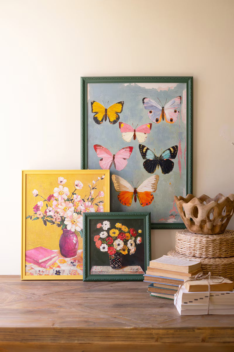 FRAMED BUTTERFLY PAINTING