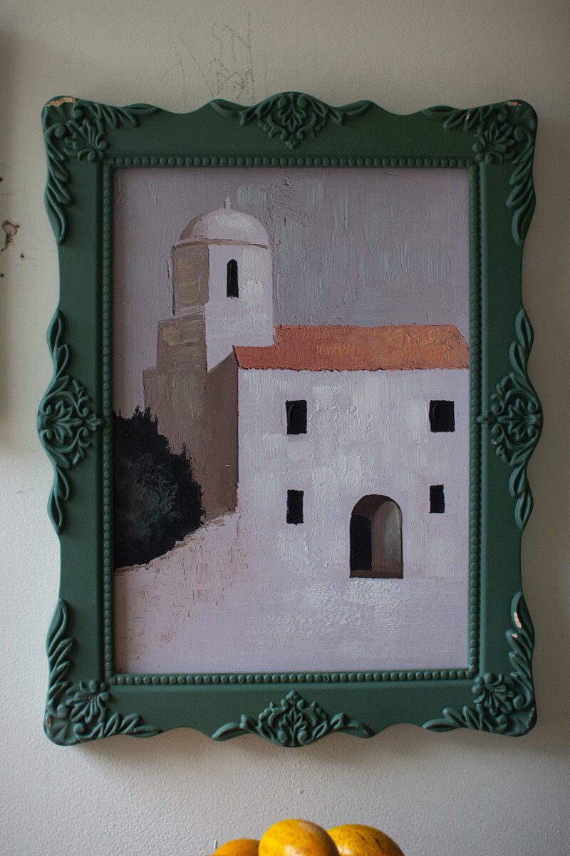 Set of 3 Framed Architectural Houses Paintings
