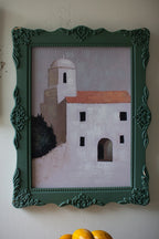 Set of 3 Framed Architectural Houses Paintings