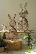 Set of 2 Twig and Iron Rabbits