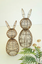 Set of 2 Twig and Iron Rabbits