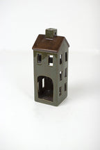 Set of 6 Colorful Ceramic Village