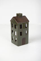 Set of 6 Colorful Ceramic Village