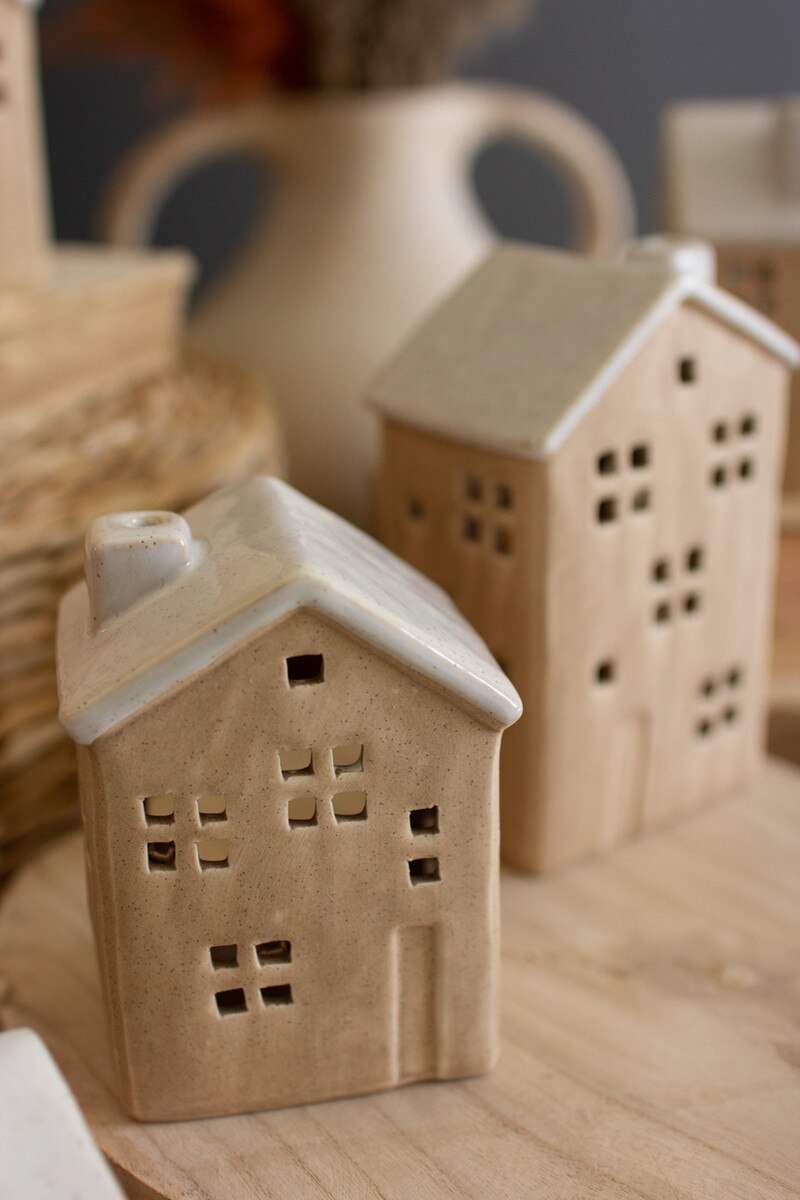 Set of 5 Ceramic House Luminaries