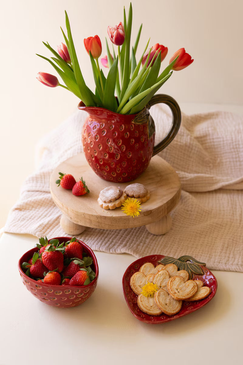 Ceramic Strawberry Pitcher