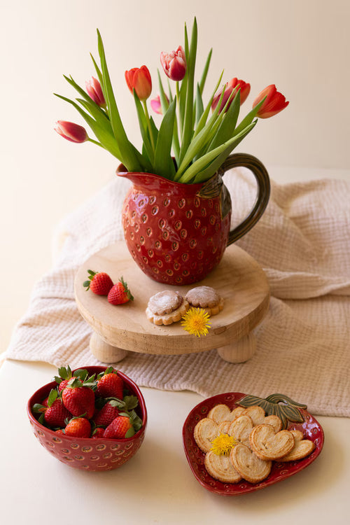 Ceramic Strawberry Platter