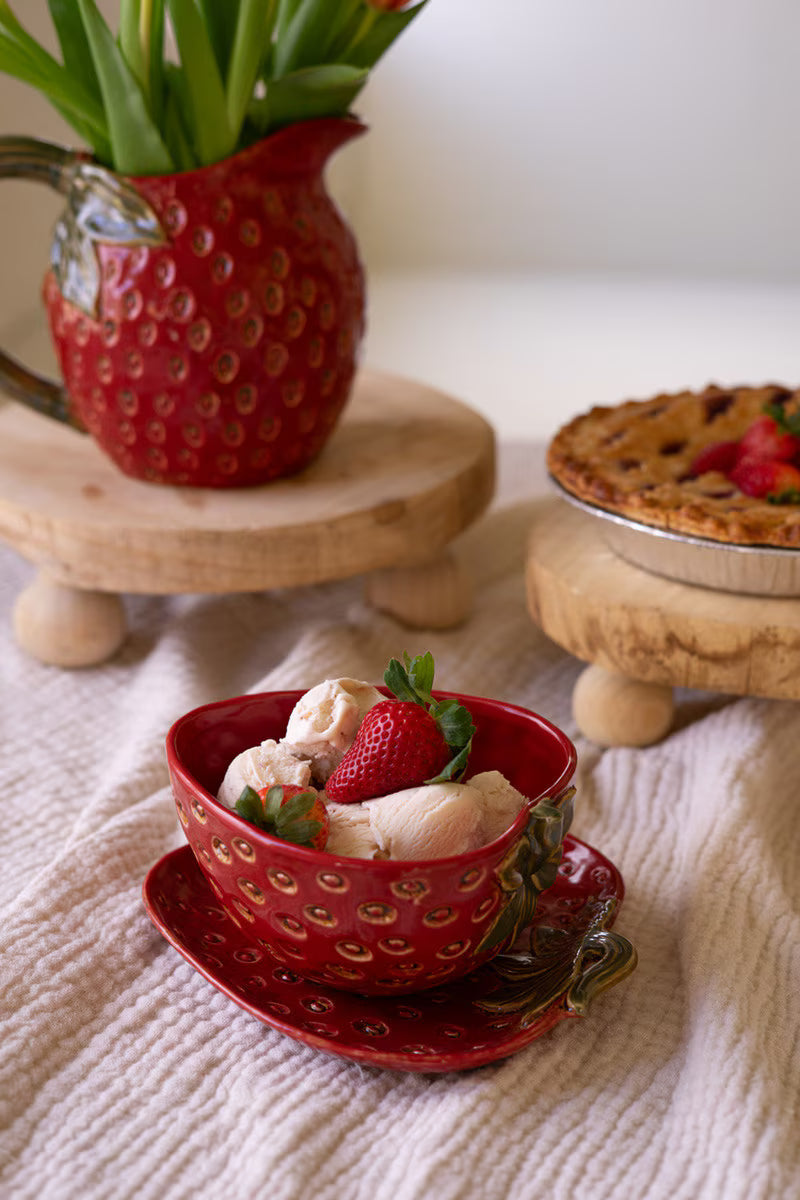 Ceramic Strawberry Platter