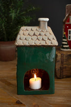 Set of 4 Ceramic Christmas Village