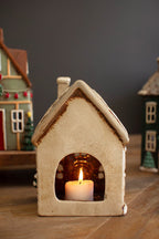 Set of 4 Ceramic Christmas Village