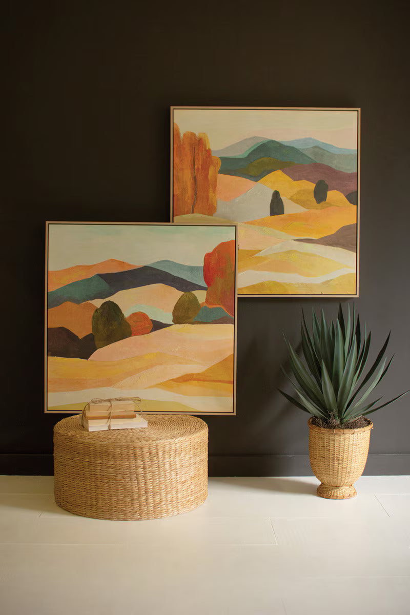 Set of 2 Framed Landscapes Paintings