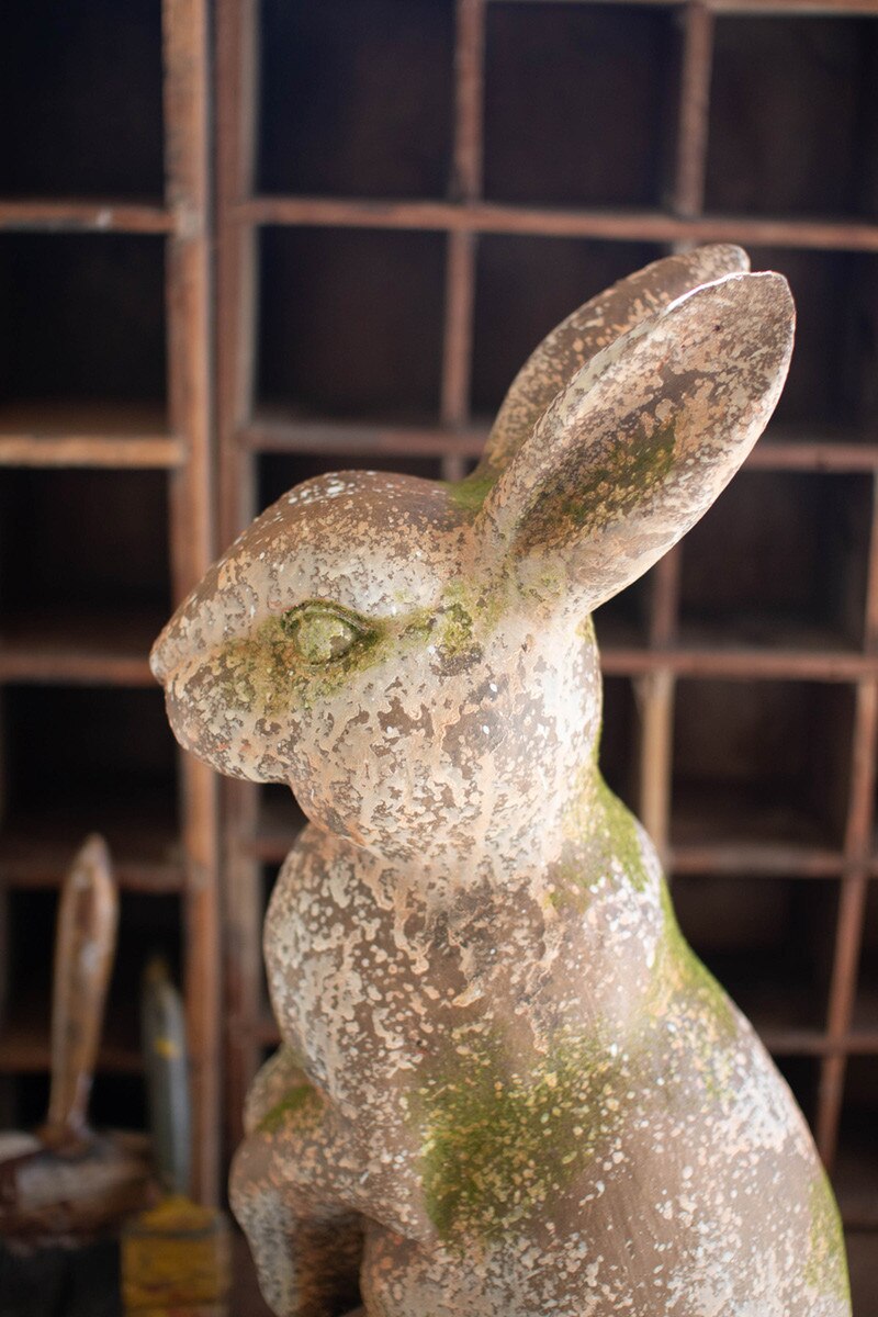 FAUX CONCRETE RABBIT - HEAD FORWARD