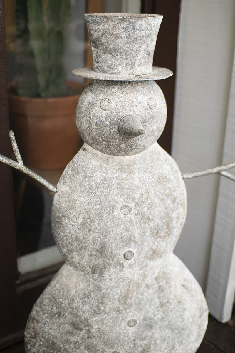 RUSTIC METAL SNOWMAN