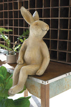 LARGE FAUX CONCRETE RABBIT SHELF SITTER