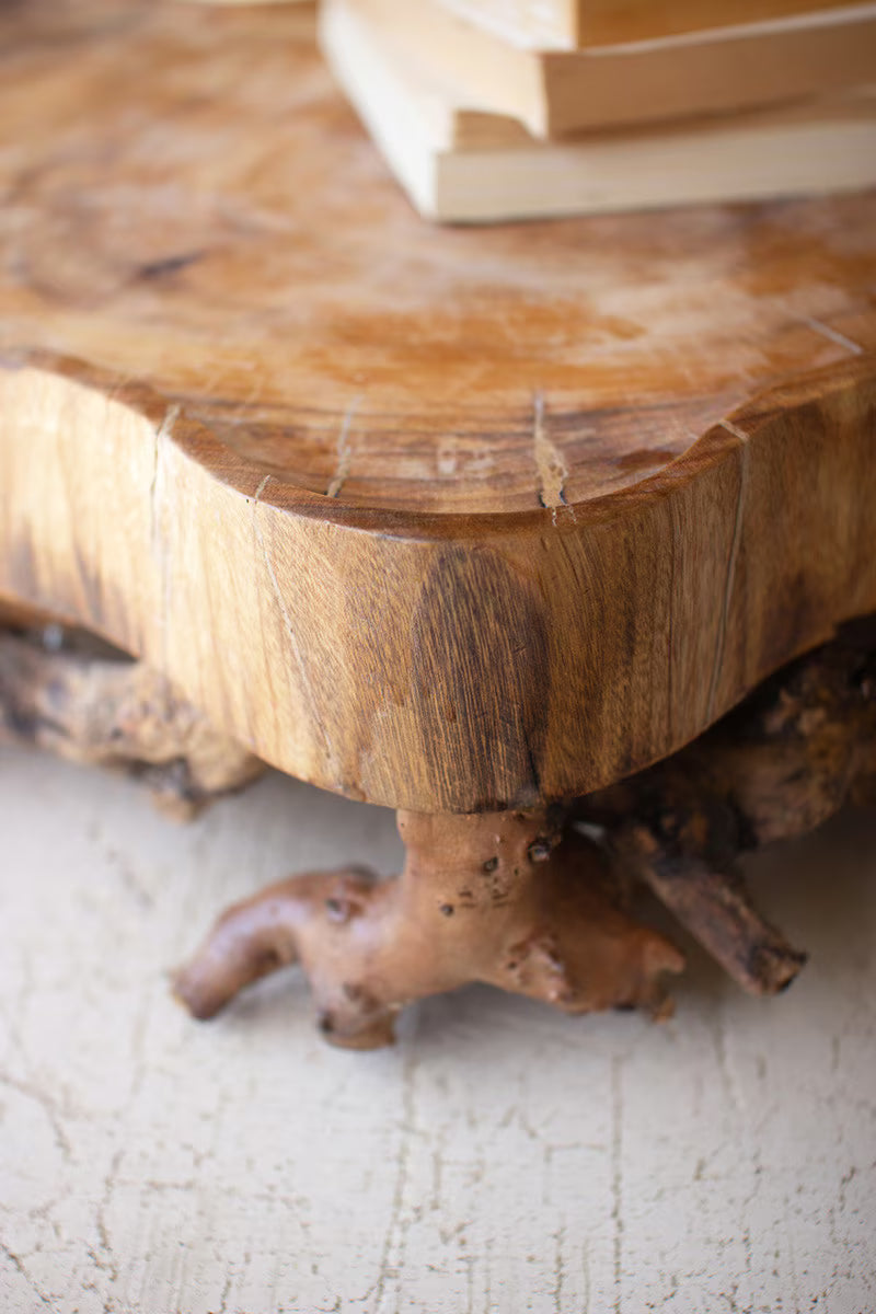 MULBERRY ROOT AND WILLOW WOOD SERVING TRAY