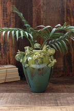 Ceramic Frogs and Snails Vase