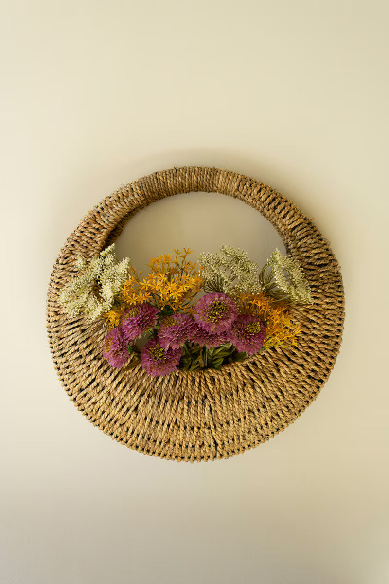 WOVEN VINE WALL BASKET