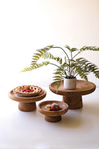 Set of 3 Wooden Display Stands