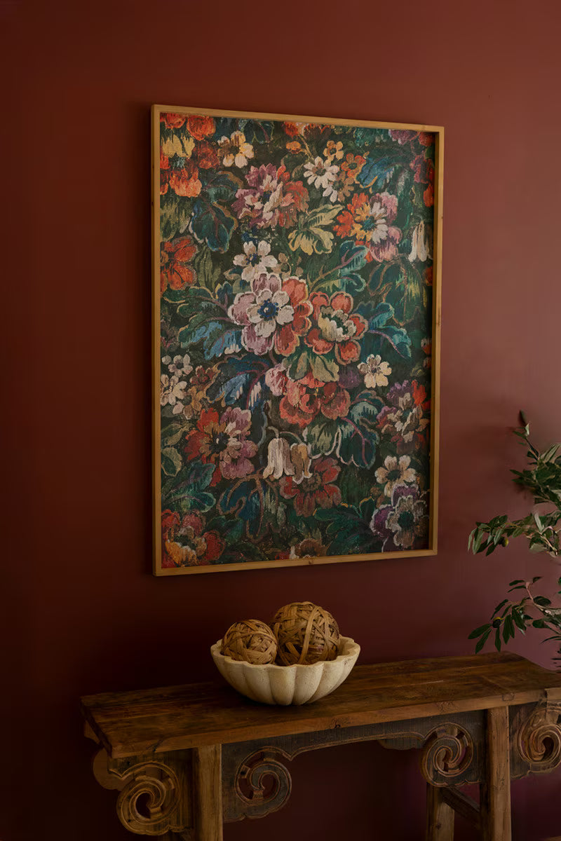 FRAMED PRINTED PAPER - FLORAL