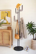 BLACK IRON CACTUS COAT RACK