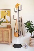 BLACK IRON CACTUS COAT RACK