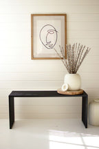 Black Metal Bench Console