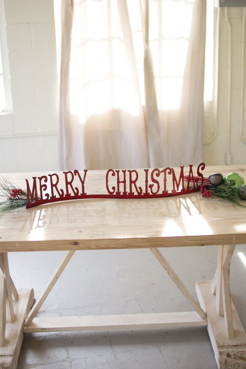 TABLETOP OR MANTLE MERRY CHRISTMAS