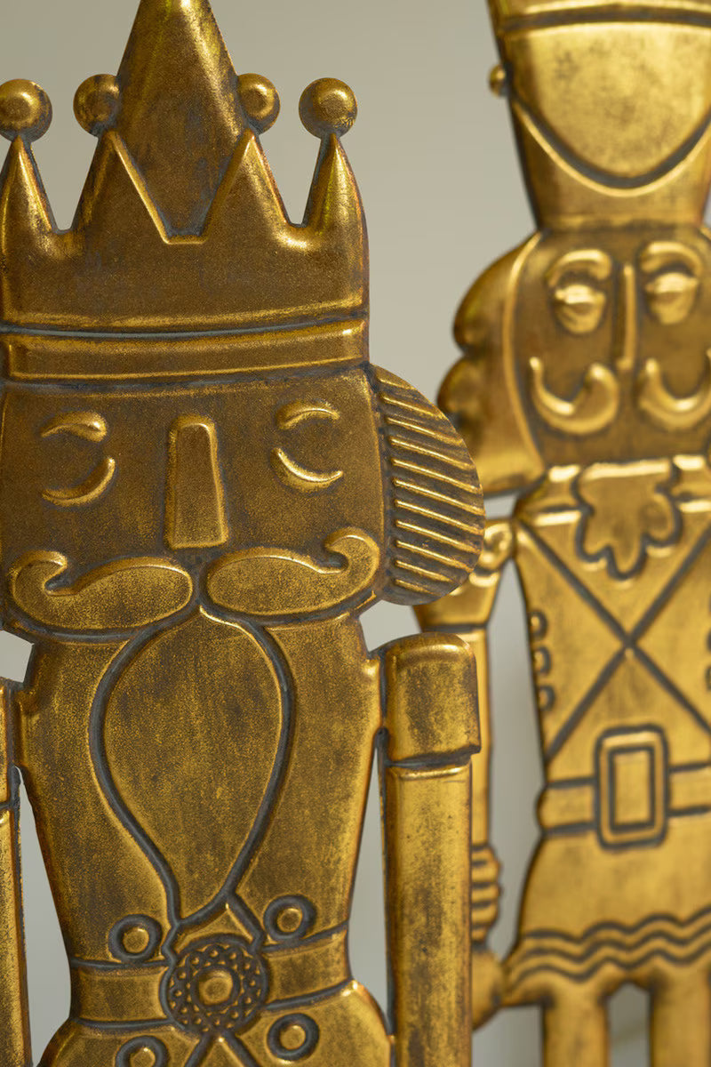SET OF TWO ANTIQUE GOLD NUTCRACKERS