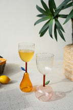 Wine Glass with Apple Base