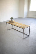 Iron & Recycled Wood Bench