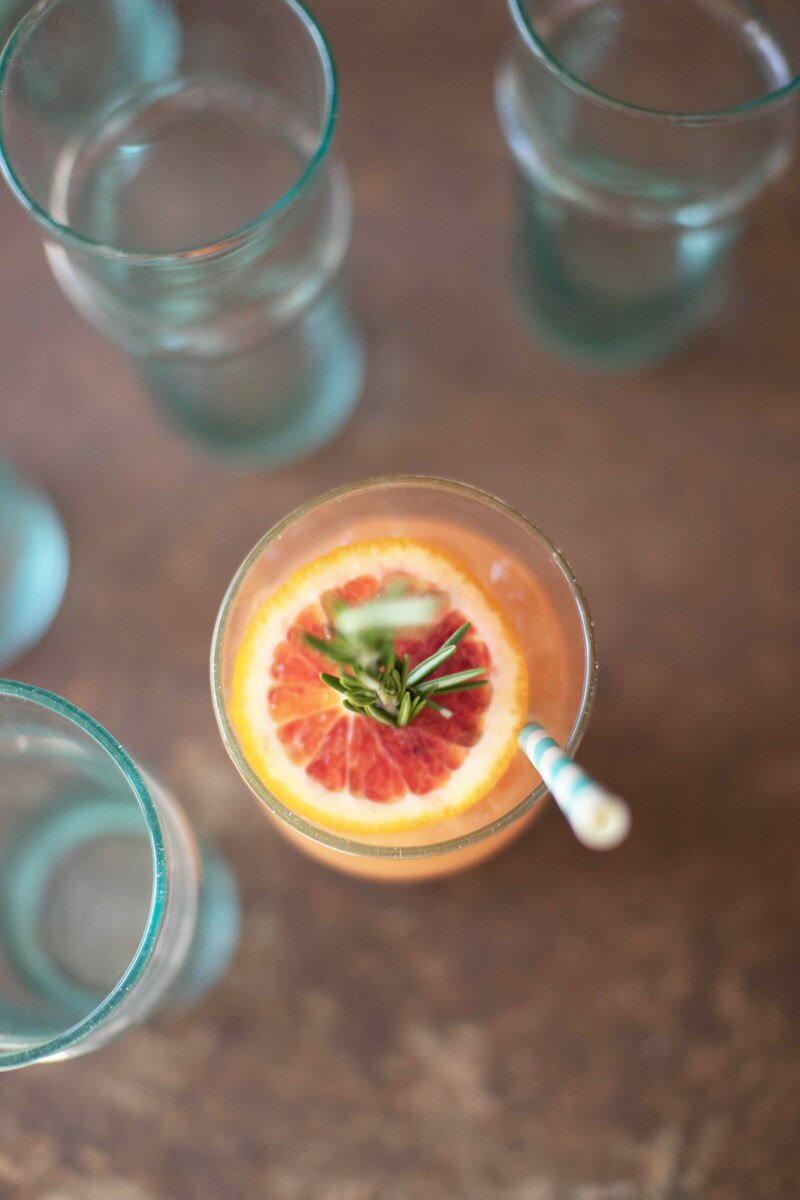 Tall Recycled Moroccan Style Tea Glass