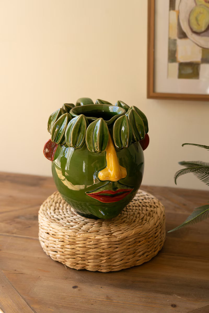 CERAMIC HEAD PLANTER - STARFRUIT