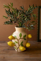 LARGE CERAMIC LEMONS VASE