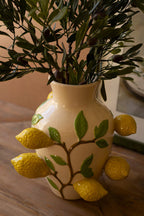 LARGE CERAMIC LEMONS VASE