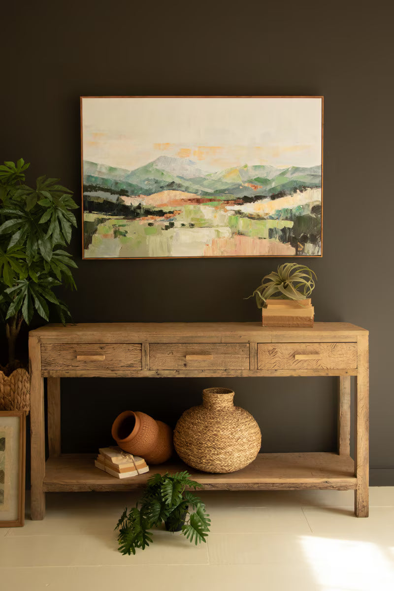 Framed Mountain Landscape Painting