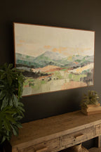 Framed Mountain Landscape Painting