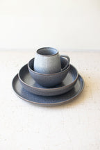 Set of 3 Stonewash Ceramic Dinner Plate, Salad Plate and Bowl