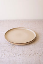 Set of 3 Khaki Ceramic Dinner Plate, Salad Plate and Bowl