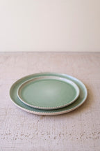 Set of 3 Sea Mist Ceramic Dinner Plate, Salad Plate and Bowl