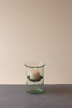 Mini Glass Candle Cylinders with Rustic Insert \ Small