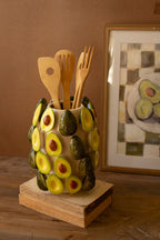 CERAMIC VASE - AVOCADOS