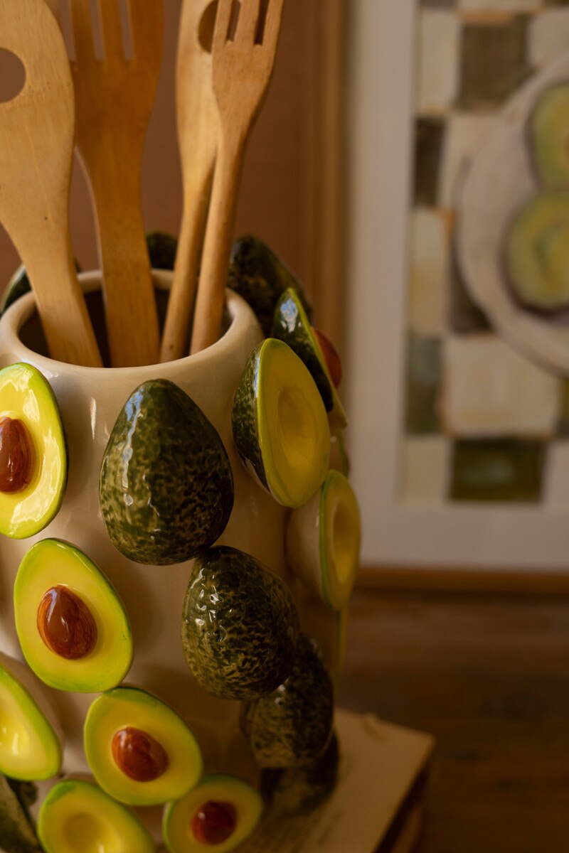 CERAMIC VASE - AVOCADOS