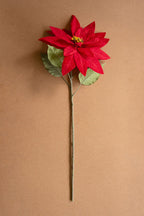 Artificial Red Poinsettia Stem