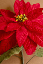 Artificial Red Poinsettia Stem