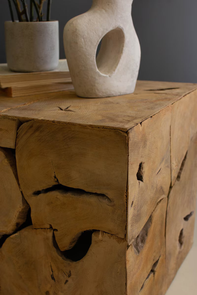 Rustic Teakwood Cube