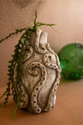 Hand-Painted Clay Octopus Vase