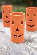 TALL TERRACOTTA JACK-O-LANTERN